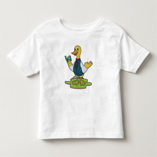 Duck as Teacher with Book Kinder Shirts (Voorkant)