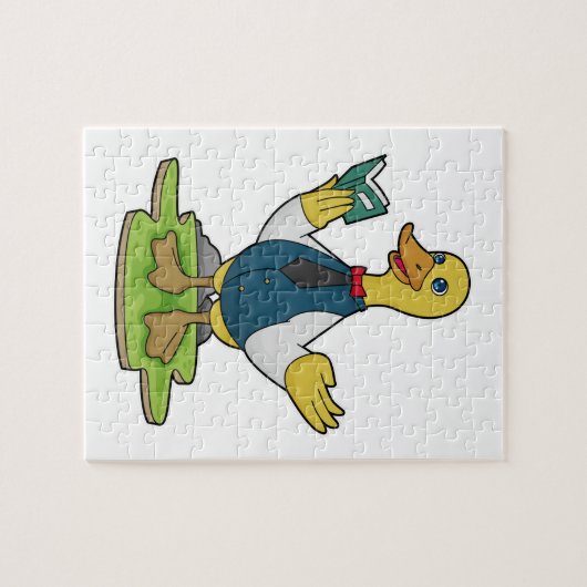 Duck as Teacher with Book Legpuzzel (Horizontaal)