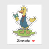 Duck as Teacher with Book Sticker (Vel)