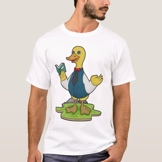 Duck as Teacher with Book T-shirt (Voorkant)
