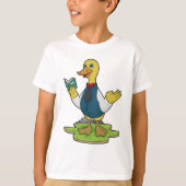 Duck as Teacher with Book T-shirt (Voorkant)