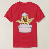Duck at Bathing in Bathtub with Foam T-shirt (Design voorkant)