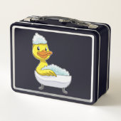 Duck at Bathing with Bathtub & Foam (Achterkant)