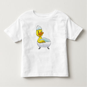Duck at Bathing with Bathtub & Foam Kinder Shirts