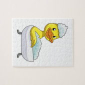 Duck at Bathing with Bathtub & Foam Legpuzzel (Horizontaal)