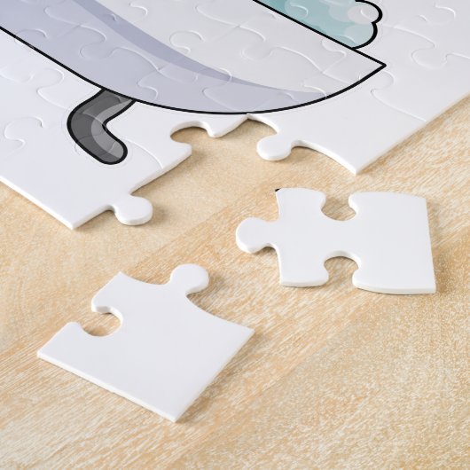 Duck at Bathing with Bathtub & Foam Legpuzzel (Zijkant)