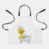 Duck at Bathing with Bathtub & Foam Schort (Voorkant)