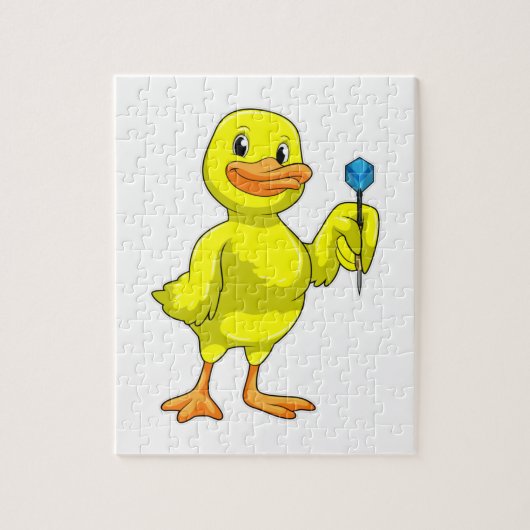Duck at Darts with Dart Legpuzzel (Verticaal)