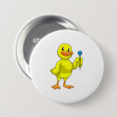 Duck at Darts with Dart Ronde Button 7,6 Cm (Voorkant /achterkant)