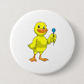Duck at Darts with Dart Ronde Button 7,6 Cm (Voorkant)