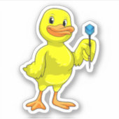 Duck at Darts with Dart Sticker (Voorkant)