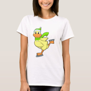 Duck at Ice skating with Ice schaatsen T-shirt