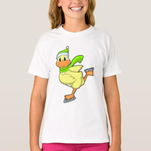 Duck at Ice skating with Ice schaatsen T-shirt