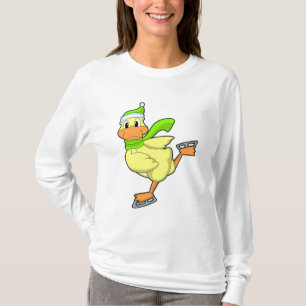 Duck at Ice skating with Ice schaatsen T-shirt