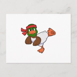 Duck at Martial arts Karate Briefkaart