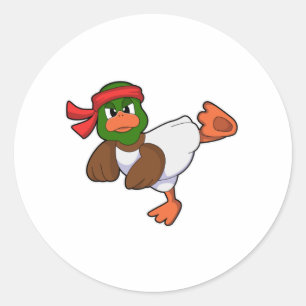 Duck at Martial arts Karate Ronde Sticker
