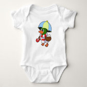 Duck at Raining with Umbrella Romper (Voorkant)