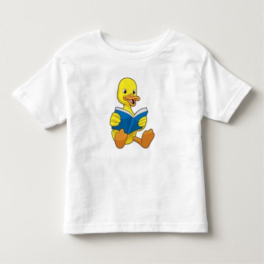 Duck at Reading with Book Kinder Shirts (Voorkant)