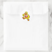 Duck at Running Ronde Sticker (Tas)