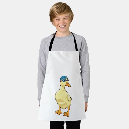 Duck at Swimming with Swimming goggles Schort (Gedragen)