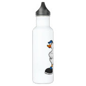 Duck at Tennis with Tennis racket & Cap Waterfles (Links)