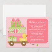 Duck Baby Girl Shower Kaart (Voorkant / Achterkant)