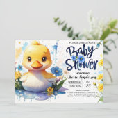 Duck Baby shower Adventure Kaart (Staand voorkant)