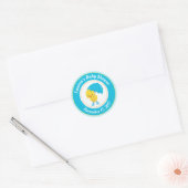 Duck Baby shower Favor Stickers Blauw Baby Boy (Envelop)