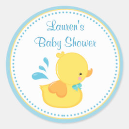 Duck Baby shower Favor Tag-stickers Ronde Sticker