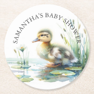Duck Baby shower gepersonaliseerde Onderzetters