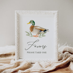 Duck Baby shower gunsten teken Poster