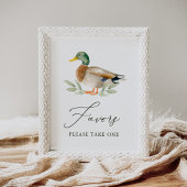 Duck Baby shower gunsten teken Poster