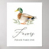 Duck Baby shower gunsten teken Poster (Voorkant)