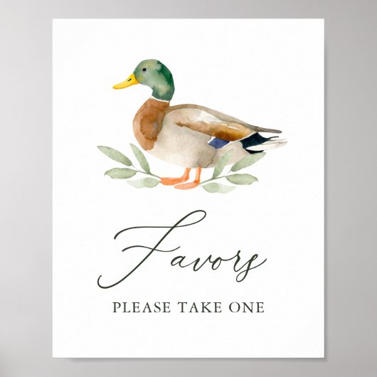 Duck Baby shower gunsten teken Poster (Voorkant)