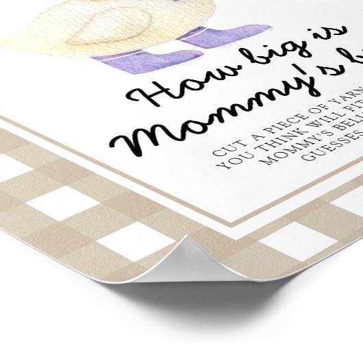 Duck baby shower - hoe groot is het buikspel van m poster (Hoek)