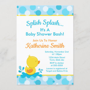 Duck Baby shower Invitation Baby Duck Boy Kaart