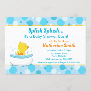 Duck Baby shower Invitation Baby Duck Boy Kaart
