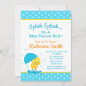 Duck Baby shower Invitation Baby Duck Boy Kaart (Voorkant)