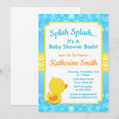 Duck Baby shower Invitation Baby Duck Boy Kaart (Voorkant / Achterkant)