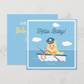 Duck Baby shower Invitation Feestdagenkaart (Voorkant / Achterkant)