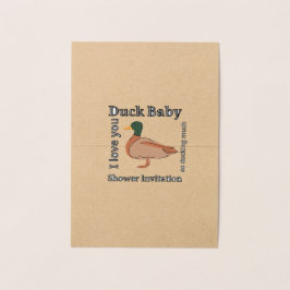 Duck Baby shower Invitation Folie Kaarten