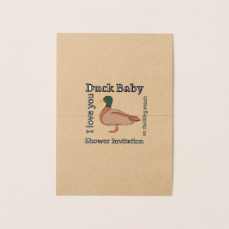 Duck Baby shower Invitation Folie Kaarten