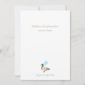 Duck Baby shower Invitation Kaart (Achterkant)