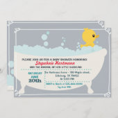 Duck Baby shower Invitation Kaart (Voorkant / Achterkant)