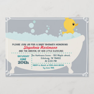 Duck Baby shower Invitation Kaart