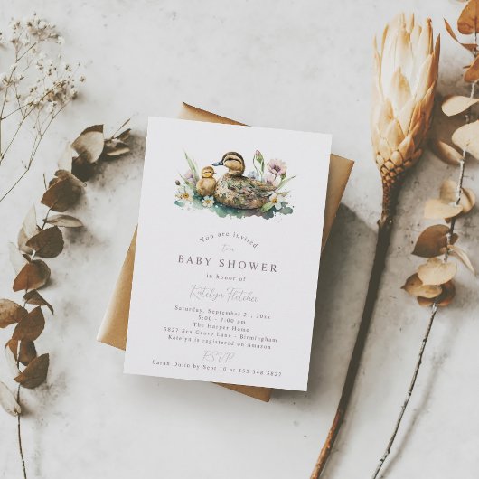 Duck Baby shower Invitation Kaart
