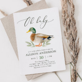 Duck Baby shower Invitation Kaart