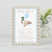Duck Baby shower Invitation Kaart (Staand voorkant)