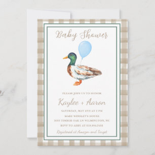 Duck Baby shower Invitation Kaart