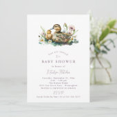 Duck Baby shower Invitation Kaart (Staand voorkant)